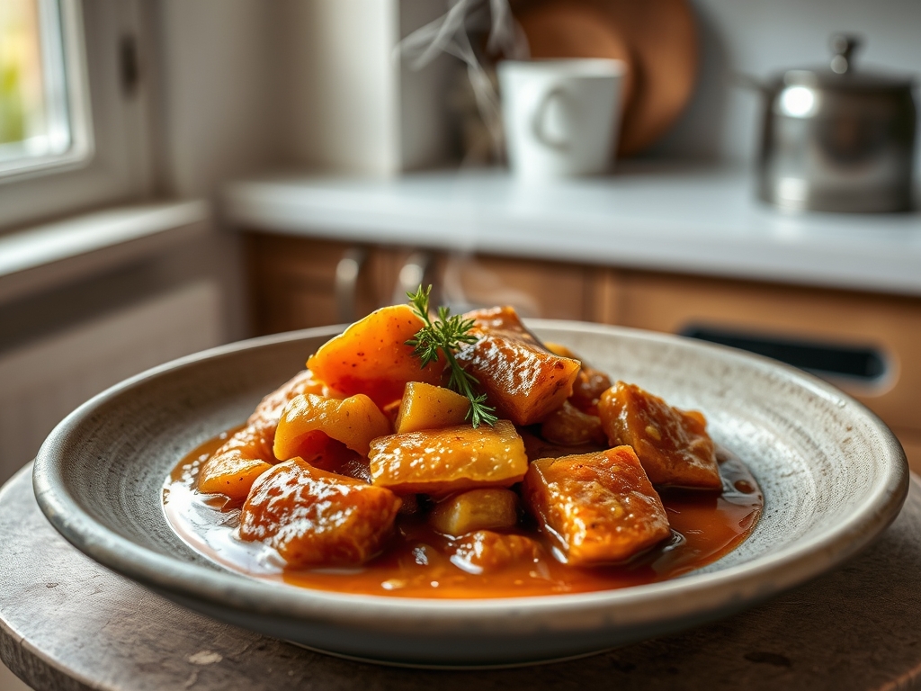 Gulasch stundenlang geschmort