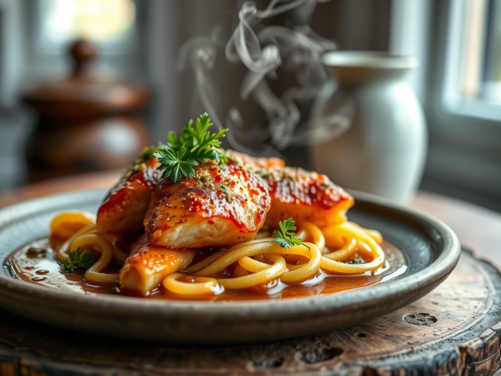 Senfeier mit viel Sauce