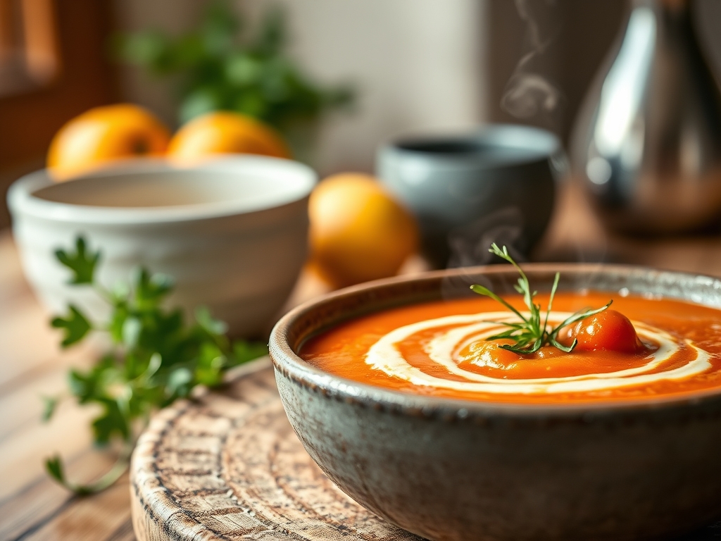 Tomatensuppe mit Sahne