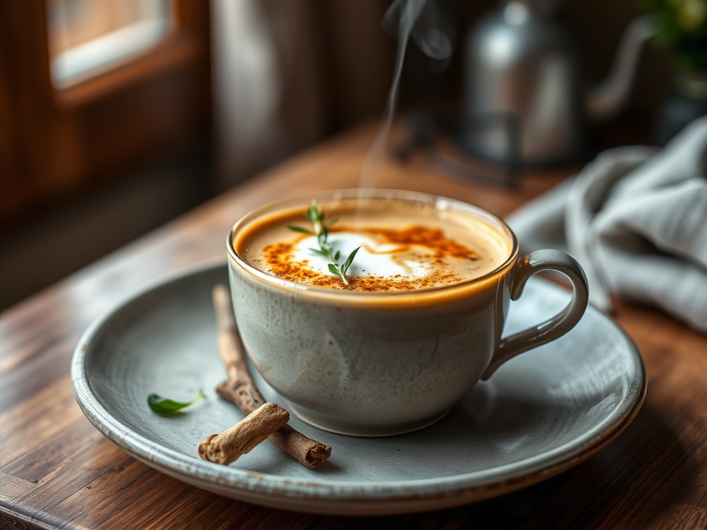 Chai Latte mit viel Schaum