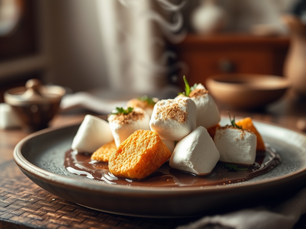 Heiße Schokolade mit Marshmallows