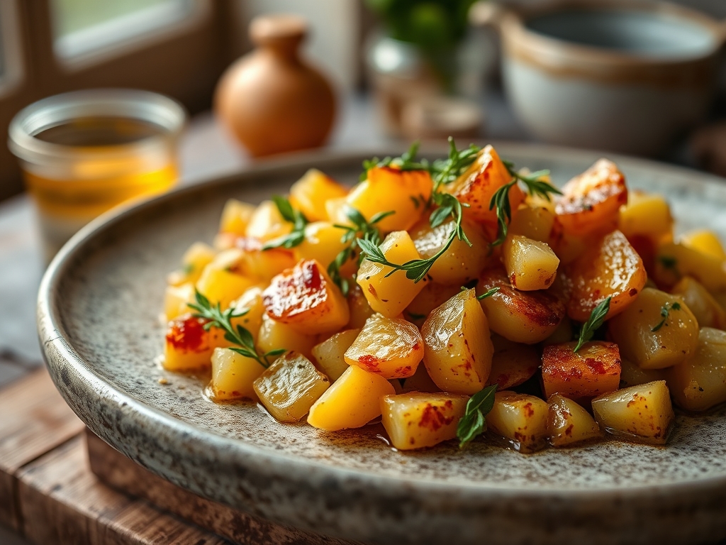 Kartoffelsalat mit Essig und Öl