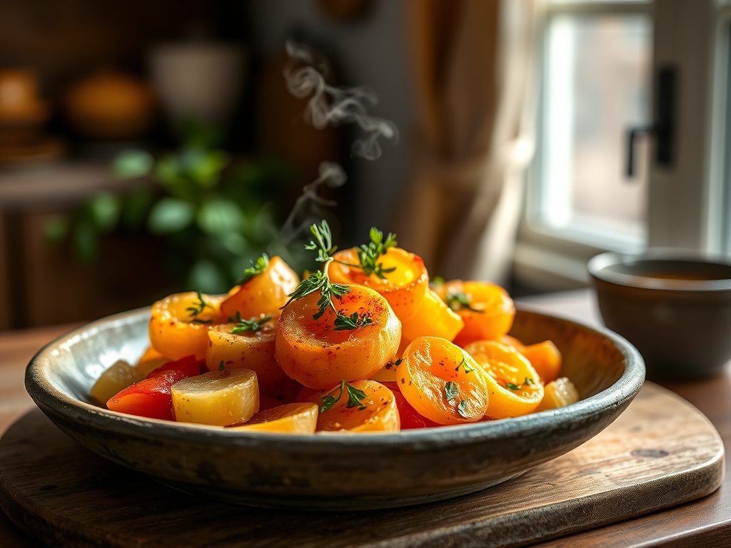 Tomatensalat mit Zwiebelringen